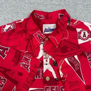 Anaheim Angels Reyn Spooner Hawaiian Shirt XL 2002 World Series Baseball MLB